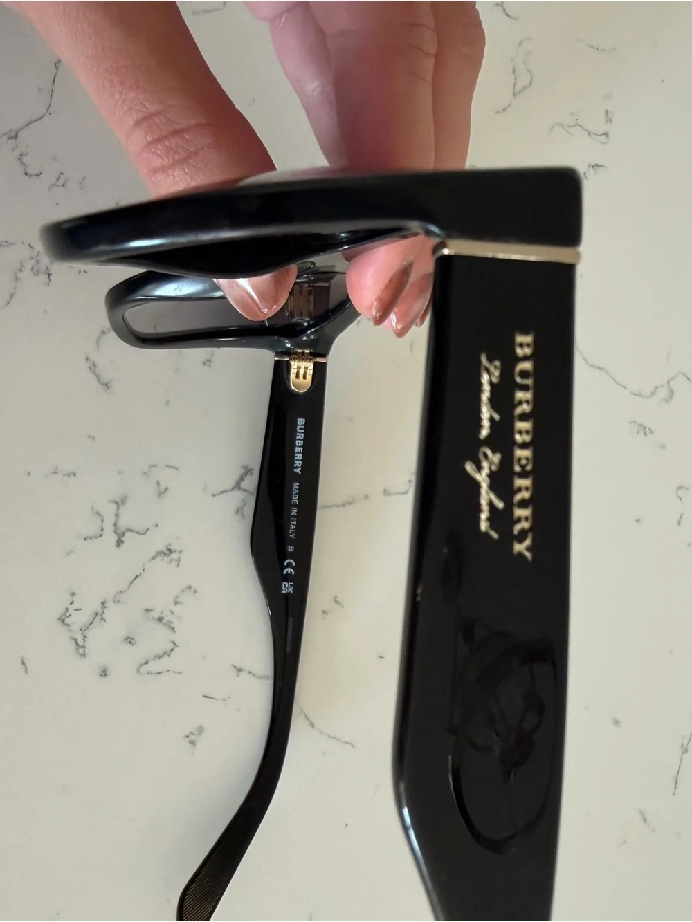 Burberry Black Oversized Cat-Eye Sunglasses